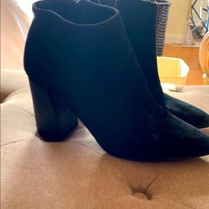 Black booties heel ankle perfection